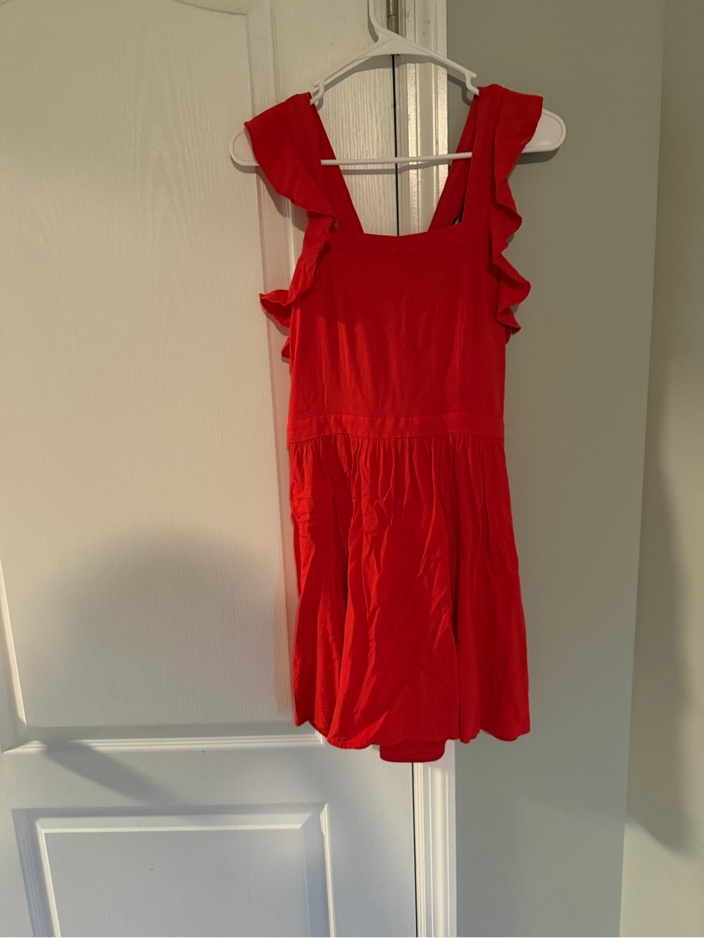 Women’s Red Ruffle Strap Dress - Women’s Dress